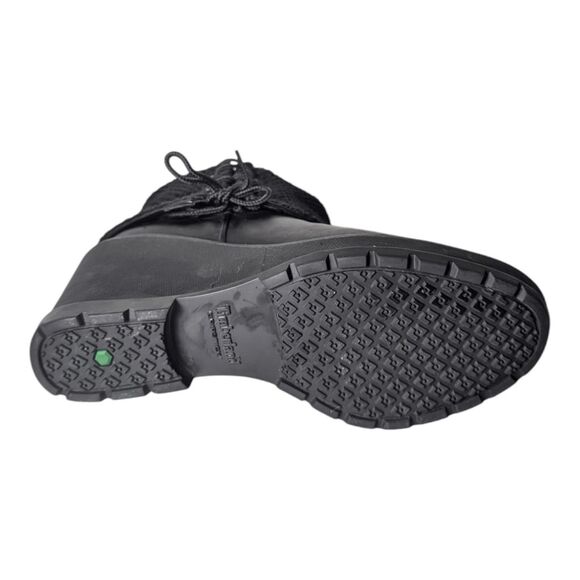 TIMBERLAND Kelli's Black Leather Fold Down Wedge Boot Size 8.5 - Picture 9 of 9